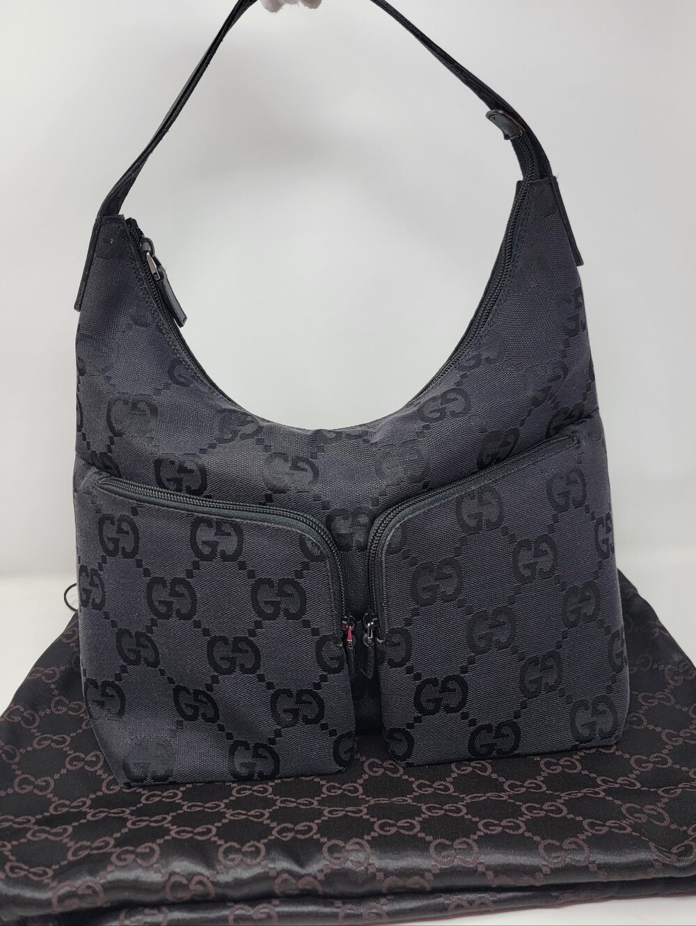 GUCCI GG Canvas Hobo Shoulder Bag